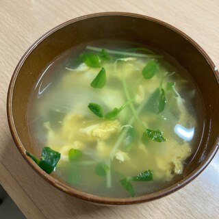 ♫豆苗スープ♫